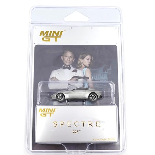 Diecast Model Car Compatible with Mini GT 1:64 Aston Martin DB10 James Bond 007 &ldquo;Spectre&rdquo; English Packaging Limited Edition MGT00910E