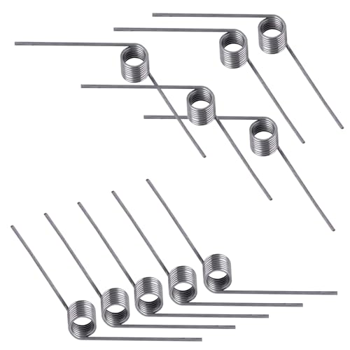 Qrity 10 Piezas Muelles de Torsión, Resortes de Torsión Mecánicos de Acero Inoxidable 304, Diámetro del Alambre 0,7mm, OD 5mm, 9 Vueltas, Ángulo 120°