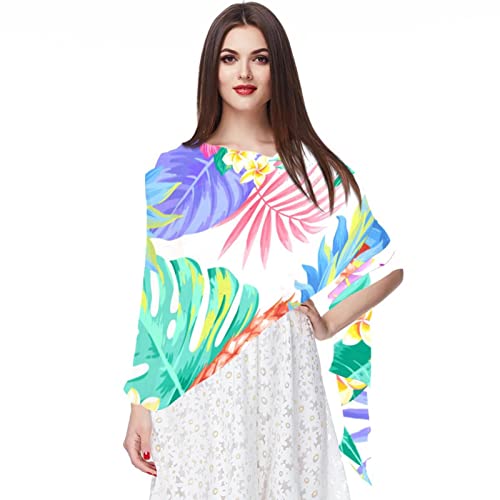 Châles et écharpes Ananas bleu marine et multicolore 04 pour femme