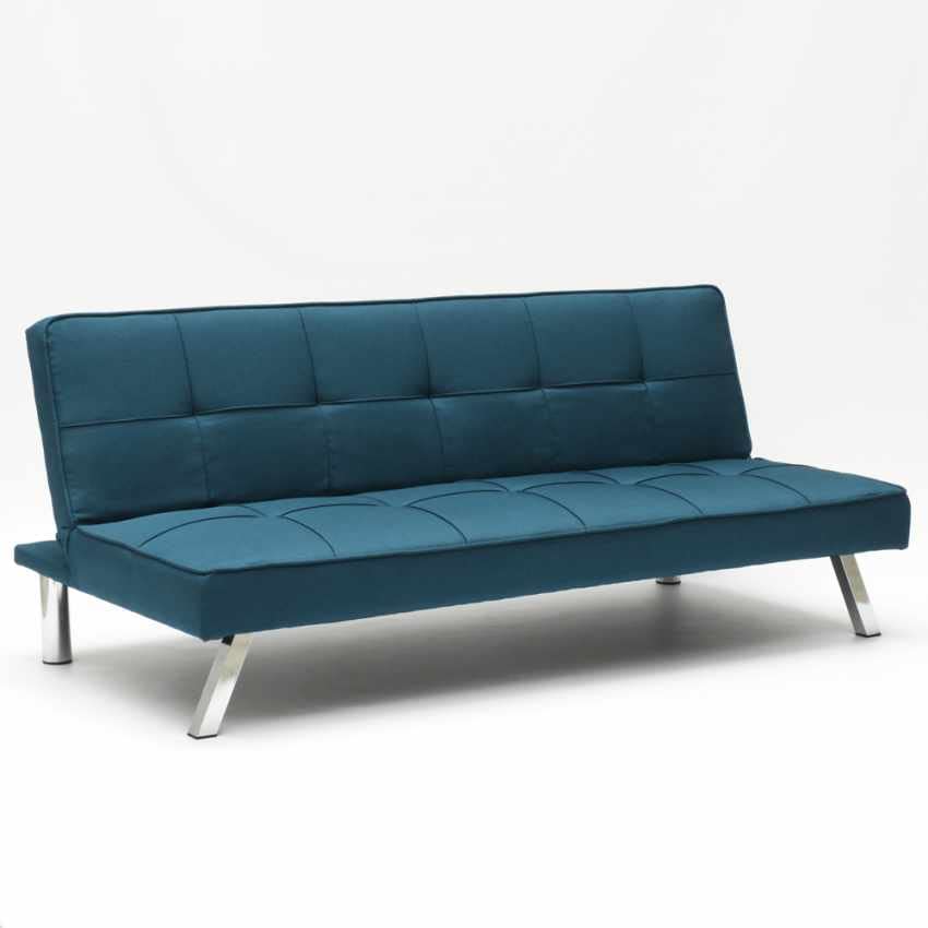 Produce Shop Divano Letto in Tessuto 2 posti Design Moderno Gemma Pronto Letto - Blu