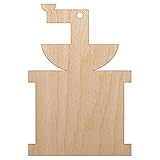 Sniggle Sloth Coffee Grinder Solid Unfinished Craft Wood Holiday Christmas Tree DIY Pre-Drilled Ornament