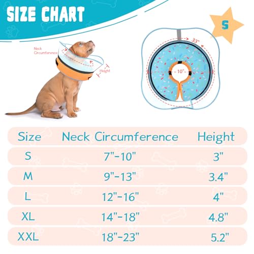 Image of Elevated Inflatable Dog Cone Collar Alternative After Surgery, Dog Donut Collar, Soft Pet Cone to Stop Licking for Small Medium Large Dogs