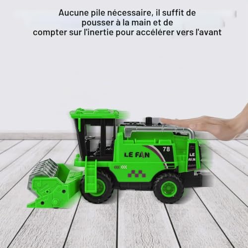 Lixstyea Moissonneuse-batteuse - Jouet de voiture à friction pour enfants - Convient comme cadeau d'anniversaire, de vacances et de fête pour enfants (vert) – vue 7