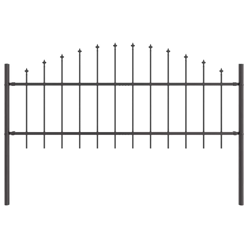 Generico Recinzione per Giardino Grigio 340 x 75 cm,Articoli di ferramenta,Barriere e recinzioni,Pannelli per recinzioni-3360094