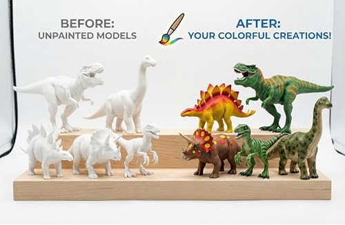 Image of Unscroo DIY 3D Model Painting Kits - Dinosaurs, Ice Age Animals & Unicorns - 3D Printed Art & Craft Hobby Gift for Kids, Teens & Adults - Return Gift Sets (Dinosaur World (5-Pack))