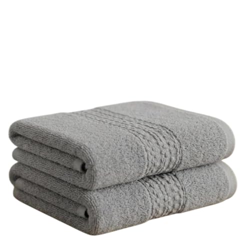 Image of 100% Cotton Handloom Hand Towel | Pack of 2 | Dark Grey | High GSM | Soft & Highly Absorbent | Quick Dry Woven Cotton | Skin Friendly | Bathroom, Kitchen, Gym & Travel