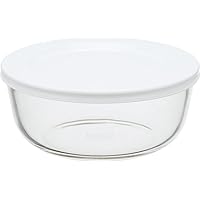 Iwaki Heat Resistant Glass Storage Container M, 800ml, Pack Bowl, White, KBC4150-W1
