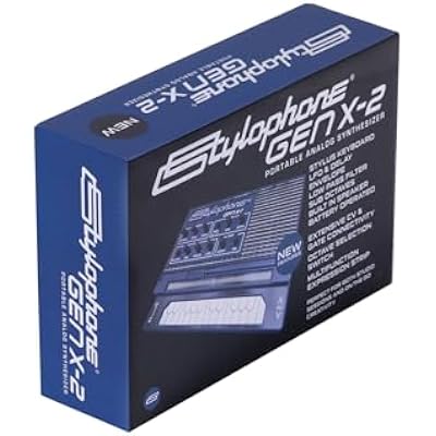 Stylophone GENX-2 Portable Analogue Synthesizer with Built-in Speaker, LFO, Filter, Analogue Delay and CV/Gate Output | Synthesizer Keyboard | Synth Musical Instrument