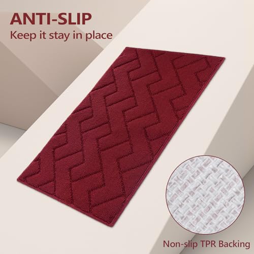 Image of hicorfe Kitchen Runner Rug,20 inchx48 inch+20 inchx32 inch Kitchen Set,Non-Slip Kitchen Mat