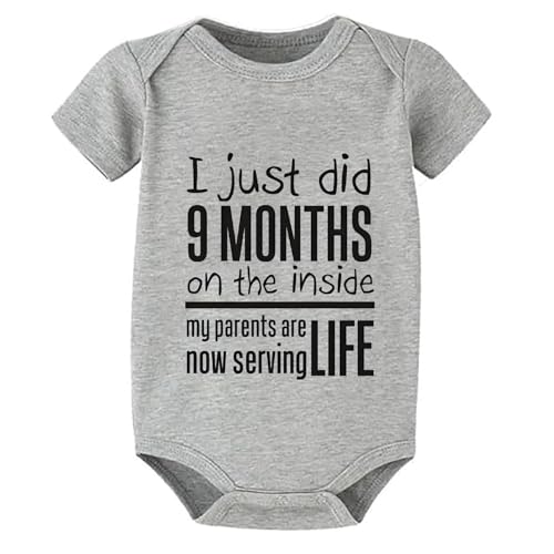 Image of WOOYONGING I Just Did 9 Months On the Inside - My Parents Are Now Serving Life Funny Baby Romper