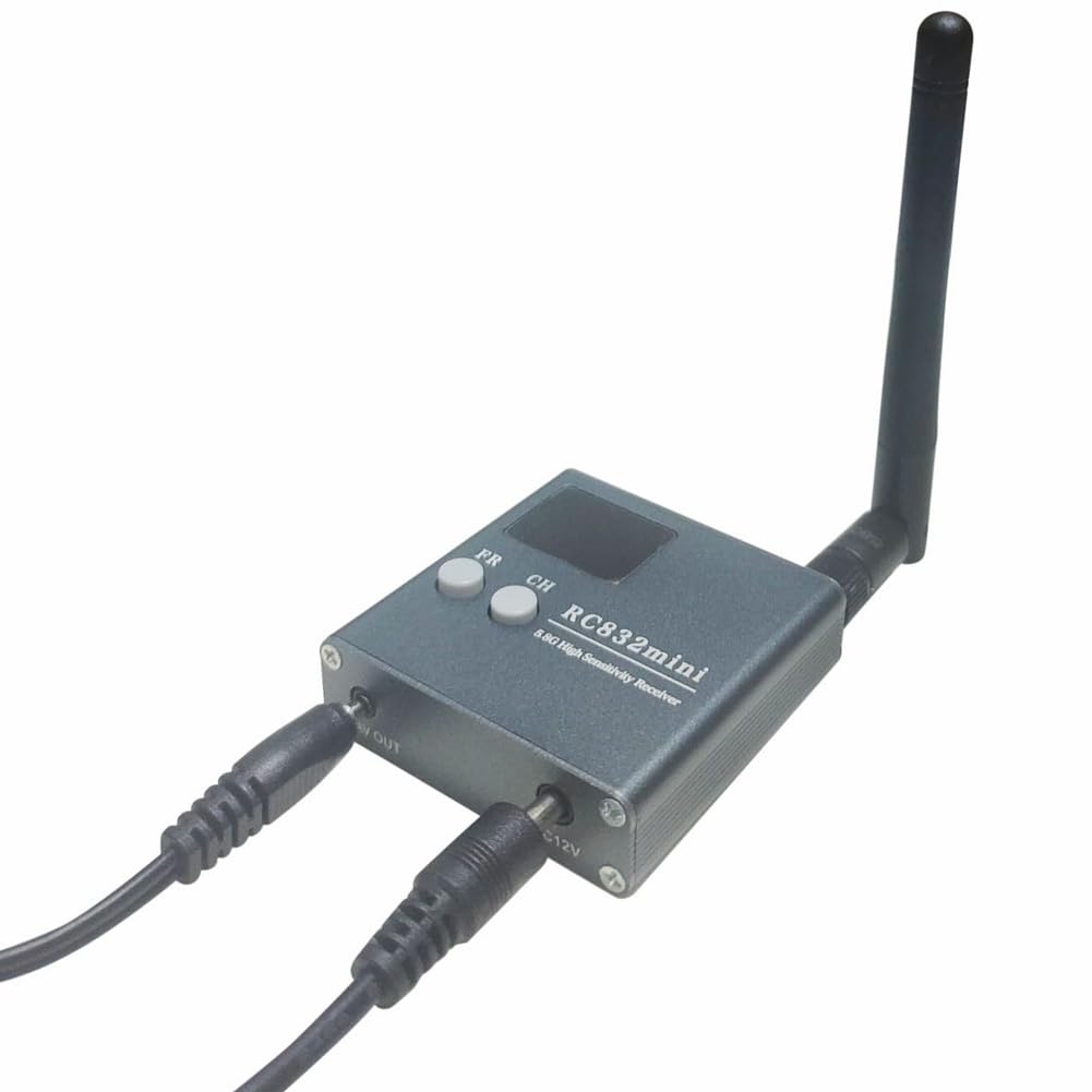 RC832Mini 5.8G 56Ch Ricevitore Ad Alta Sensibilità con A/V e di Alimentazione per Velivoli Multicottero FPV