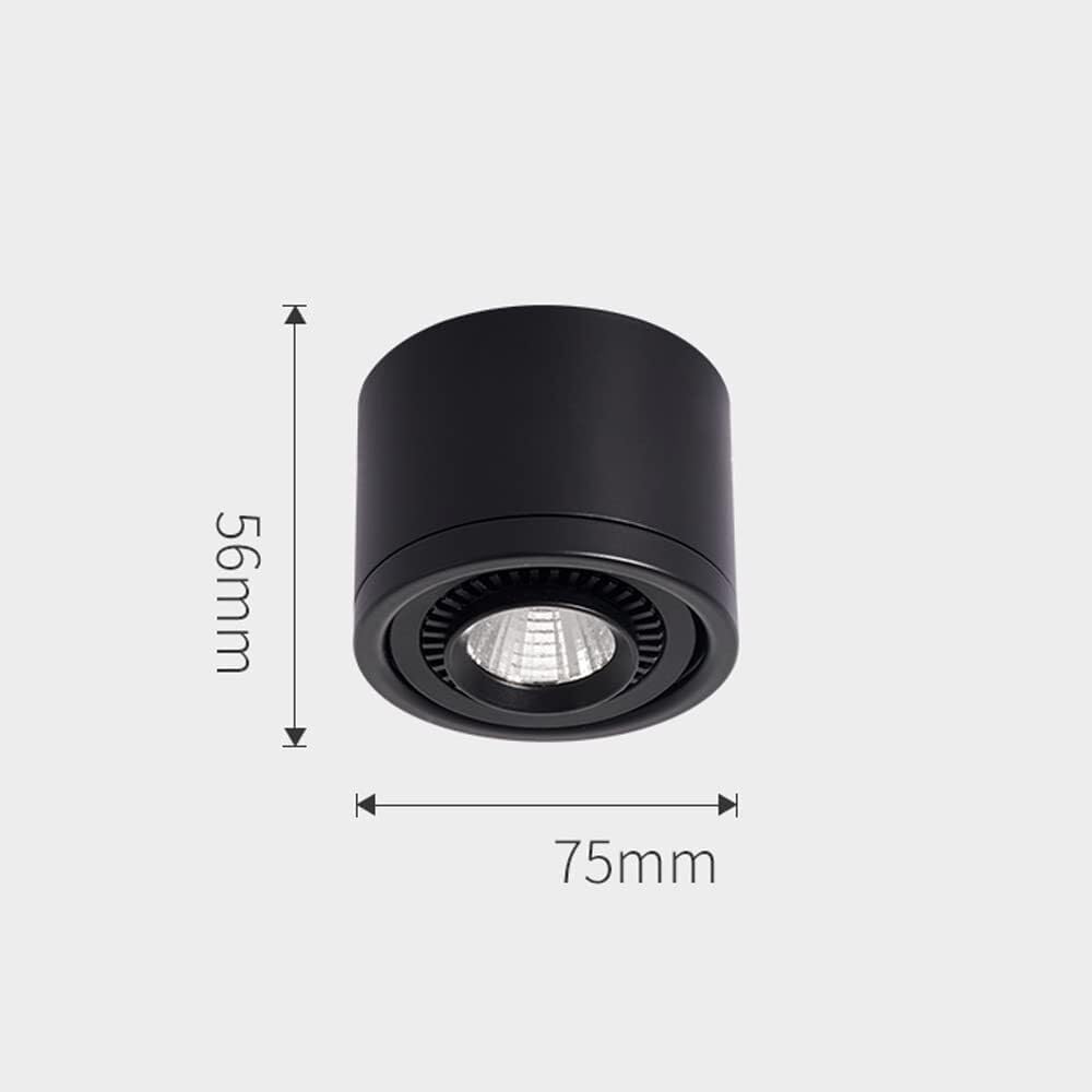 Płaskie lampy sufitowe z regulacją 360°, 5 W, ciepłe światło 3000 K, nowoczesne obrotowe światła do domu i biura (4000k-neutralne światło)