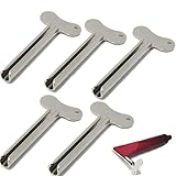 Eshylala 5 Pieces Metal Tube Squeezer Wringer Roller Tube Toothpaste Squeezer Key for Hair Color Dye Hand Cream Cosmetics Paint Tube
