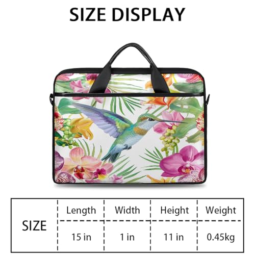 Bolso Para Laptop De 15 Pulgadas Hummingbird Orchids miniatura 2