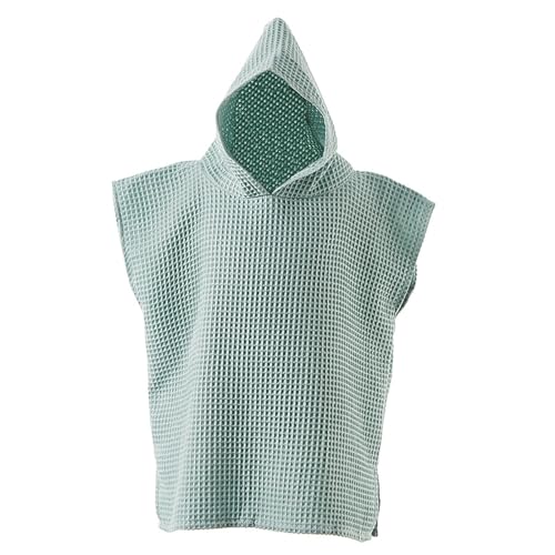 Poncho con Capucha Infantil Toalla de Baño y Playa Albornoz de Muselina para Niños (Mint Green, One Size)