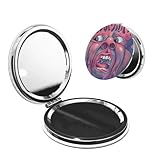 コンパクトミラー キング クリムゾン 化粧鏡 携帯ミラー 手鏡 メイクアップミラー 折りたたみ式 両面拡大鏡 旅行 携帯便利