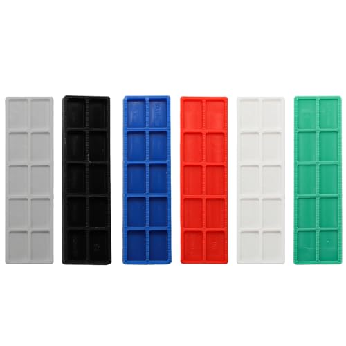 Image of Okllen 300 Pcs Plastic Flat Shims for Leveling, 6 Size Structural Tile Composite Shims for Home Improvement, 3 /64, 5 /64, 1 /8, 5 /32, 13 /64, 15 /64 Inch, Grey, Green, White, Red, Blue, Black