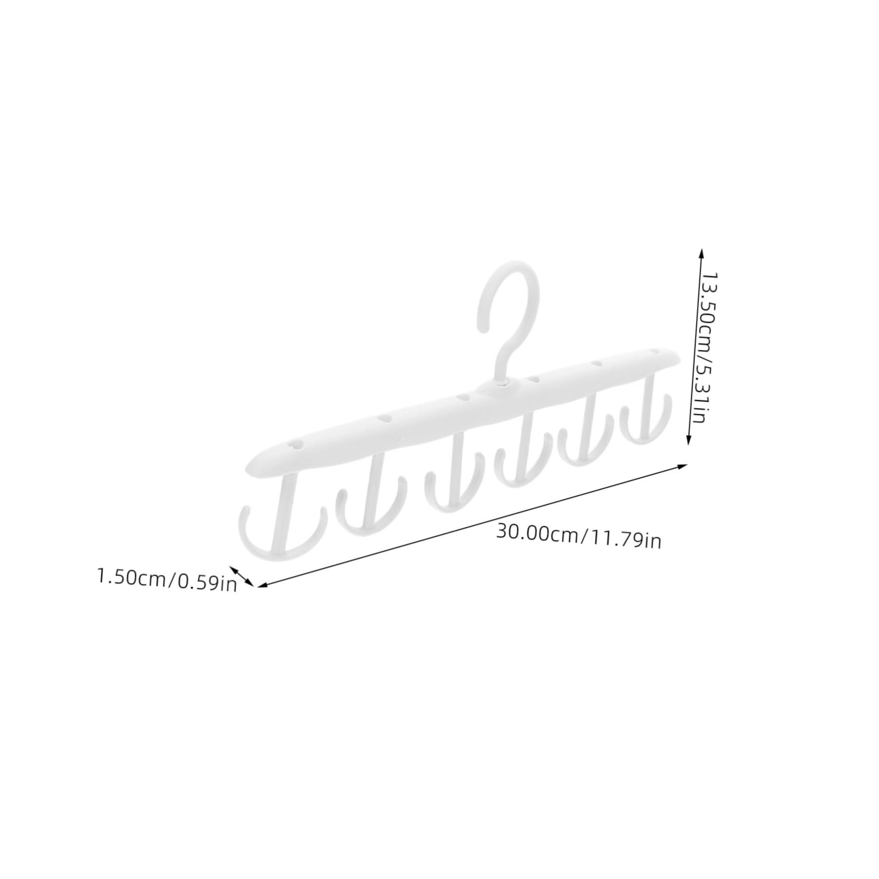 Unomor 10pcs Plastic Hangers Organizer Rotating Coat Rack Belt Hangers Heavy Duty Hanging Hooks for Closet Jeans Organizer