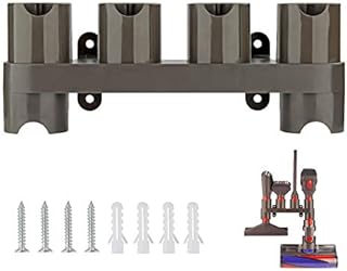 AINUO Wall Mount Accessory Holder for Dyson V8 V7 V10 V11 Vacuum Cleaner Accessories, Dyson Attachment Organizer Holder (6 Storage Sockets)