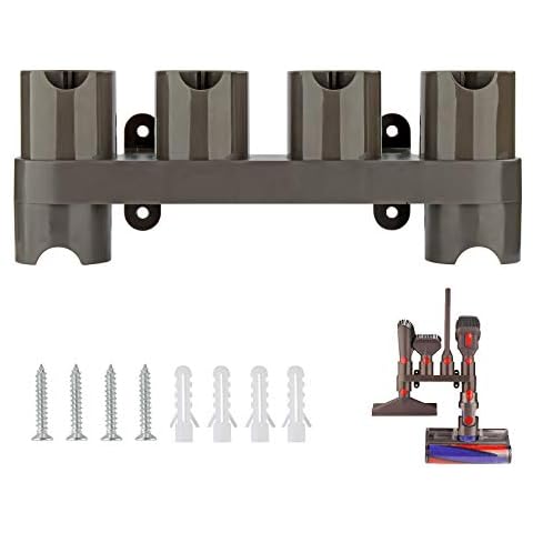 AINUO Wall Mount Accessory Holder for Dyson V8 V7 V10 V11 Vacuum Cleaner Accessories, Dyson Attachment Organizer Holder (6 Storage Sockets) Cover