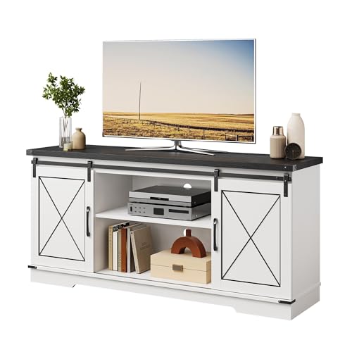 GiggleZone Farmhouse TV Stand for TVs Up to 65", Rustic