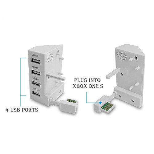 Adapter USB Hub do konsoli Xbox One S – 4 port USB 2.0 z wyświetlaczem LED for Microsoft xbox1 Slim konsoli