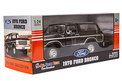 1978 Ford Bronco Ranger Xlt 1:24 Diecast Model Car Suv Sut Black With Cap Truck Motormax 79371 #TOP7