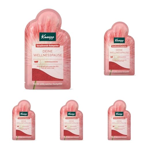 Kneipp Perle da bagno la tua pausa benessere – Additivo per il bagno con estratto di fiori di seta di alta qualità e ricco olio di argan per una sensazione setosa morbida sulla pelle – 60 g