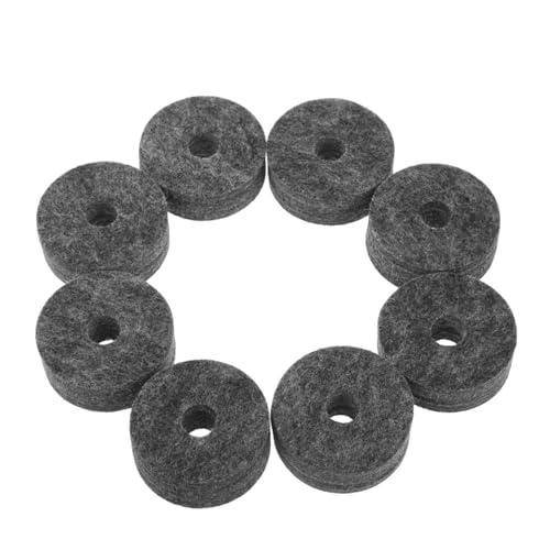 BESPORTBLE 8Pcs Cymbal Felt Drum Set Accessories Non Slip Felt for Noise Reduction Compatible with All Drum Brands Easy Installation for Practice and Performance