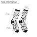 GVYGVY Girls Boys Socks - Comfy White Black Leopard Fashion Print Crew Socks for Kids, Running Socks for 6-10 Years Old
