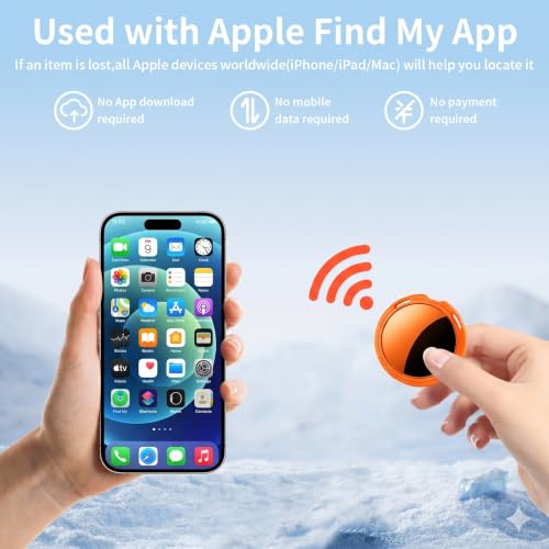 Image of 2 Pack Tracker Tags [Apple MFi Certified] Pair with Apple Find My (iOS Only) Bluetooth Air Smart Tags Key Finder Item Locator Waterproof Finder Worldwide Tracking for Pets Wallet Backpack Dogs Luggage