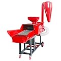Bonxrdun Hay Chopper, 110V 3KW Hay Cutter, 6 Blades Pulverizer, Corn Straw Crusher, Grass Cutting, Kneading, Shredding Integrated Machine for Farm and Ranch