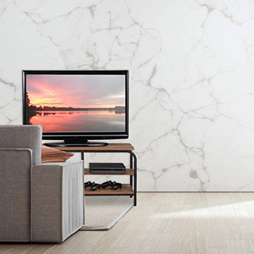 Relaxdays Meuble, Design Industriel, Etage Receiver, Rangement CDs et DVDs, Buffet TV,Brun/Noir, Panneau de Particules, métal, Papier, 43 x 90 x 35 cm – Image 3