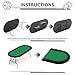 8 Player Oval Foldable Poker Tables, Casino Style Card Table with 8 Cup Holders & Non-Slip Feet, Portable Game Table for Texas Holdem, Blackjack & Dominoes, Perfect for Living Room (Green)