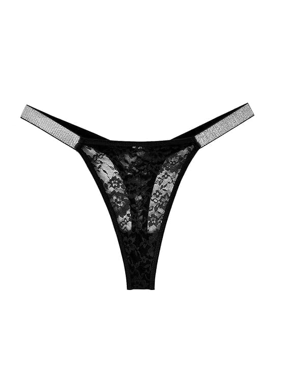 Women's G String Thong Panty Soft Stretchable Lace Design Lightweight Comfortable Low Waist Everyday Lingerie with Flexible Fit and Breathable Fabric (Pack of 1)-picture-55