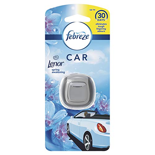 Febreze Car Air Freshener, Car Clip with Fragrance April Fresh with Lenor to Remove Odours in The Car, 1 Unit, 2 ml