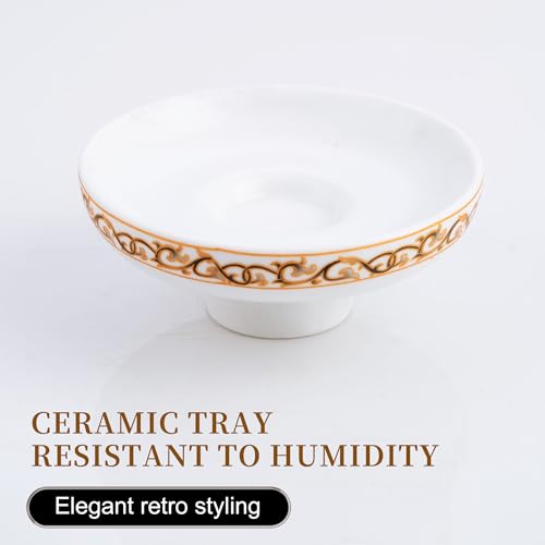 Image of Wall Mounted Bathroom Soap Dish Holder, Antique Brass Pattern Carving,Brushed Bronze