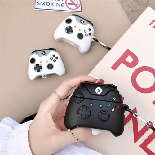 Image of Dezet Cute Soft Silicone Pouh Case for Airpods Pro GEN-2 (2022) � 3D Cartoon Animal Character Cover with Keychain Ring, Shockproof & Dustproof Protective Case for Kids & Girls (Game PAD BLK)