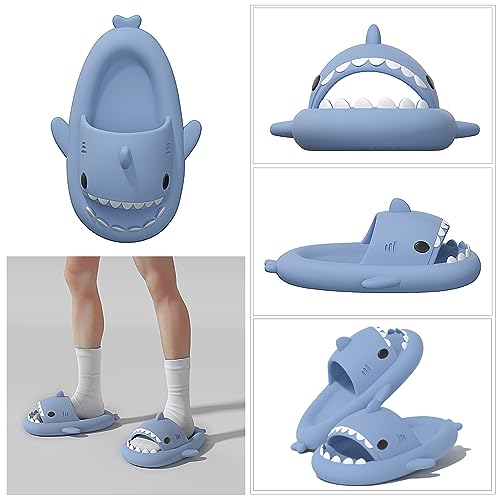 XPKWS Shark Slides for Women and Men Unisex Cloud Slippers Adult Novelty Beach Sandals with Thick Sole2