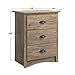 Prepac Salt Spring Rustic Tall Nightstand Side Table with 3 Drawers, Farmhouse Tall 3-Drawer Bedside Table 16