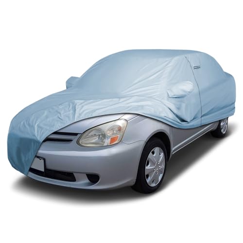 Image of iCarCover Premium Car Cover for 2000-2005 Toyota Echo Heavy Duty Waterproof All-Weather Automobiles Custom Fit Indoor Outdoor UV Snow Protection Covers with Straps and Bag