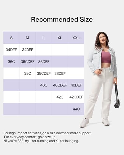 Image of Women's Sports Bra Wirefree Adjustable Medium-High Support Everyday Wear for Large Bust Plus Size with Removable Pads