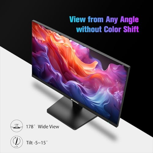 Image of SANSUI Monitor 24 inch 100Hz Computer Monitor丨FHD 1080P PC Monitor丨HDMI丨FreeSync丨HDR丨Earphone Jack丨 Ergonomic Tilt for Home and Office