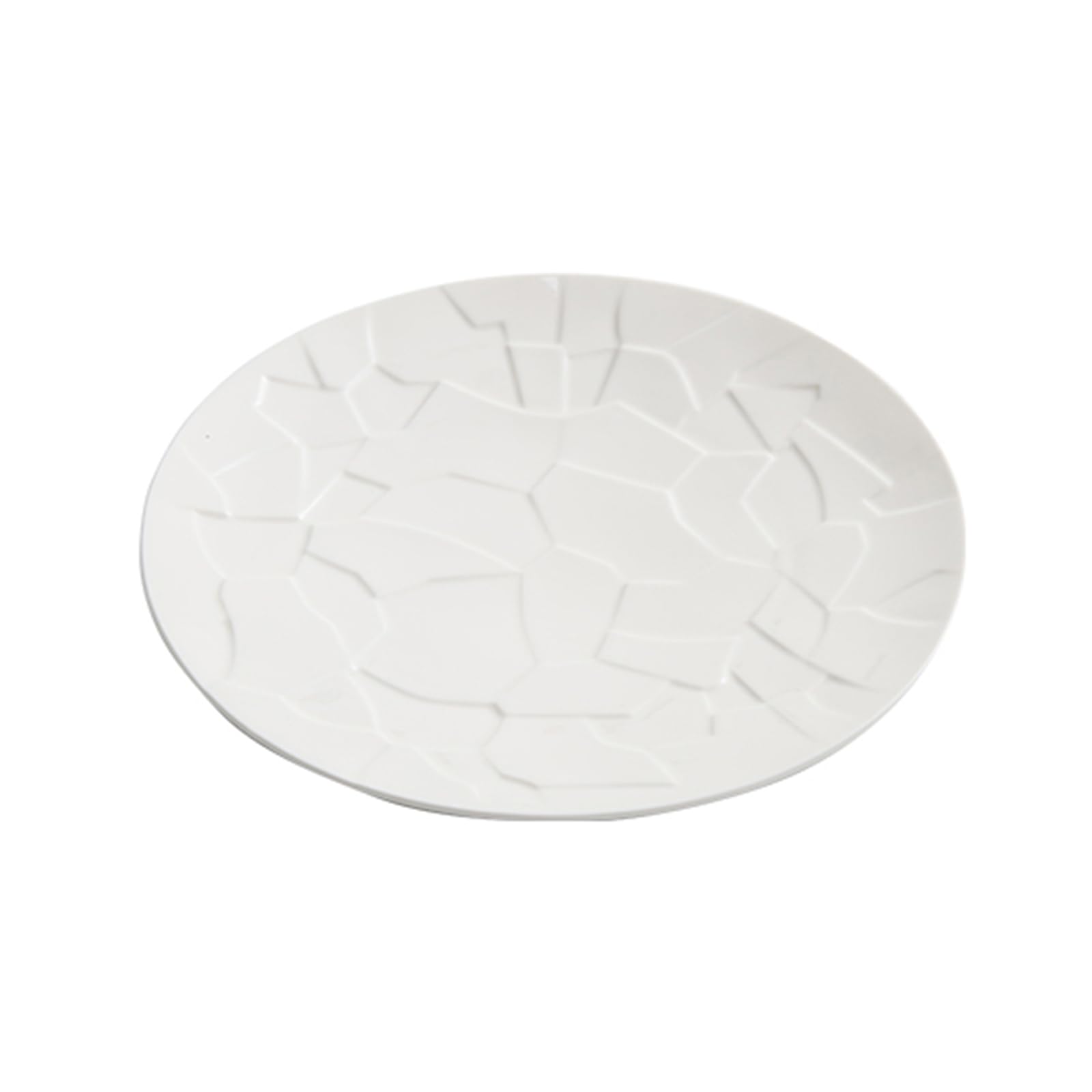 Biały Ceramiczny Talerz Obiadowy Z Wyróżnioną Fakturą, Zastawa Stołowa Na Deser Z Makaronem, Talerz Ekspozycyjny, Talerz Do Serwowania, święto Dziękczynienia Na Weselu(Size:26 * 26 * 2CM,Color:Biały)