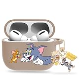 For AirPods Pro 3 ケース カバー Mosasa AirPods Pro 第3世代 シリコン保護ケース トムとジェリー かわいい おしゃれ Tom and Jerry 充電便利 全面保護 紛失防止 滑り止め 軽量 キズ防止 スリム 薄型 旅行 耐衝撃 防塵