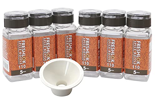 フレッシュロック スパイスボトル チャコールブラウン 5ホール 110ml じょうご付き