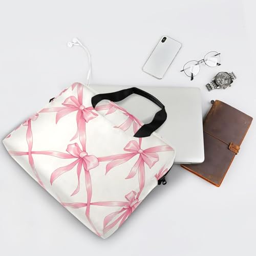 Bolso para laptop ALAZA 13-15.6 pulgadas rosa con correa miniatura 7