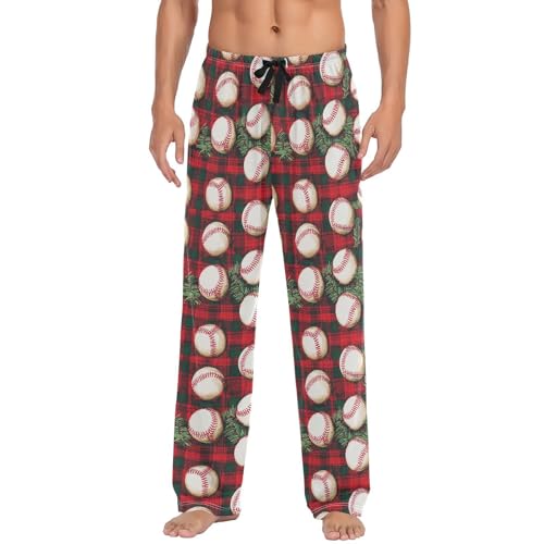 Pantalon de pyjama à carreaux de Noël pour homme, le cadeau parfait au motif végétal