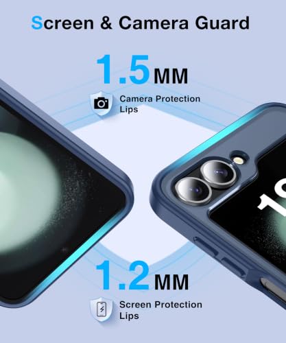Image of NO.1 Magnetic for Samsung Galaxy Z Flip 7 FE Case with MagSafe | [Military Grade Drop Tested][Translucent Matte][Anti-Fingerprint] Soft Silicone Bumper for Samsung Flip 7 FE Case Slim,Blue