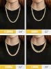 PROSTEEL Gold Plated Mens Cuban Chain, 6mm Miami Curb Chunky Necklace, 24 Inches, 316L Stainless Steel (Send Gift Box) #4